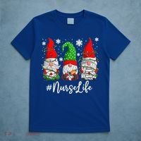 Gnomes Nurse Life Funny Christmas Holiday Funny T-Shirt thumb 5