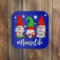 Gnomes Nurse Life Funny Christmas Holiday Funny Coaster thumb 0