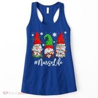 Gnomes Nurse Life Funny Christmas Holiday Funny Women's Tank Top thumb 0