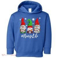Gnomes Nurse Life Funny Christmas Holiday Funny Toddler Hoodie thumb 0