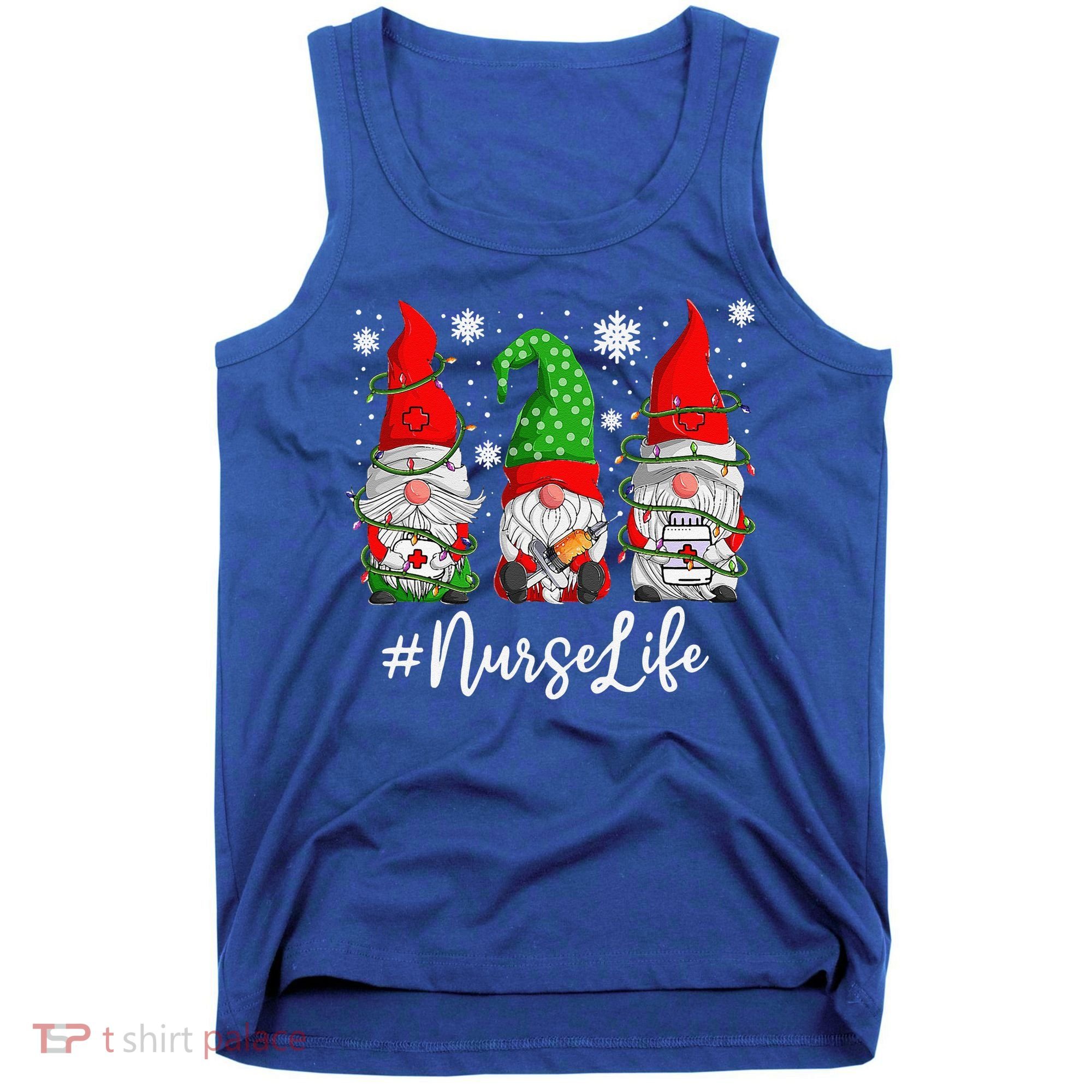 Gnomes Nurse Life Funny Christmas Holiday Funny Tank Top