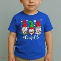 Gnomes Nurse Life Funny Christmas Holiday Funny Toddler T-Shirt thumb 2