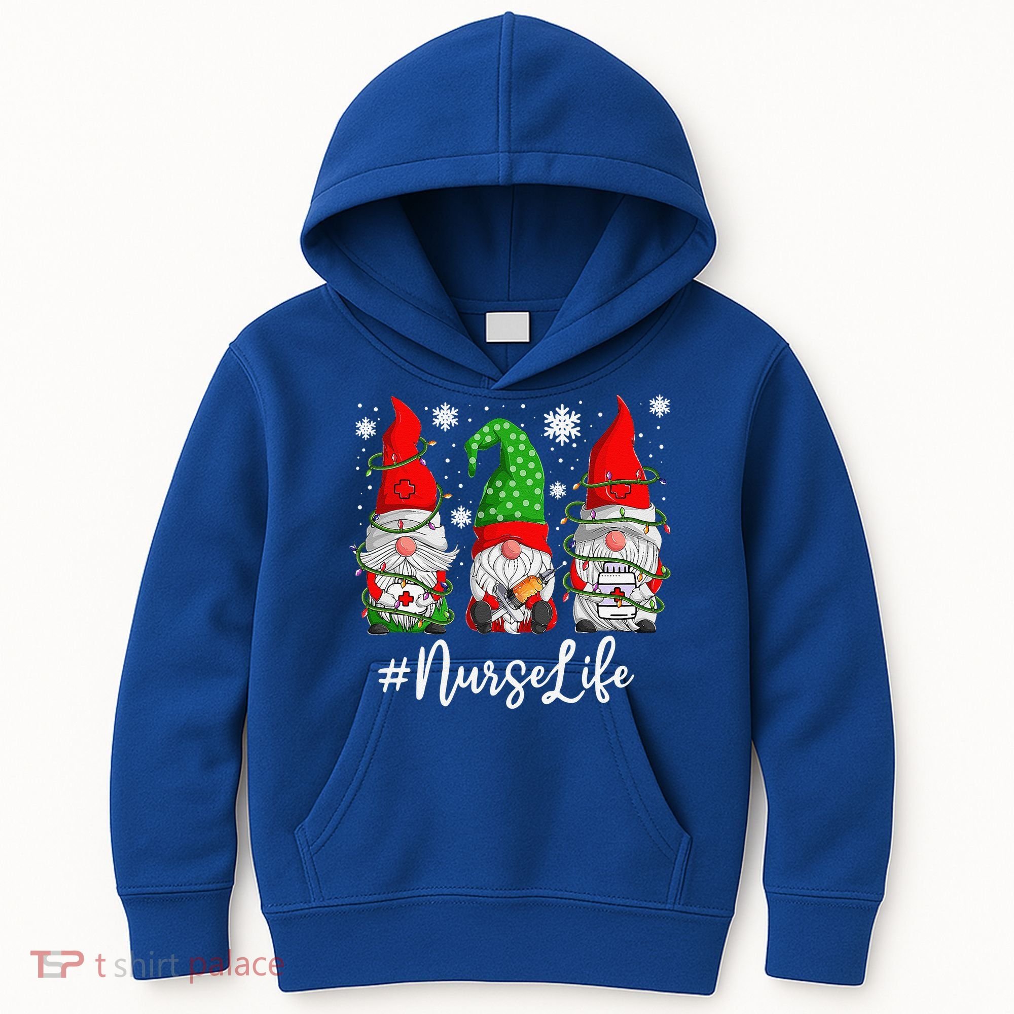 Gnomes Nurse Life Funny Christmas Holiday Funny Kids Hoodie