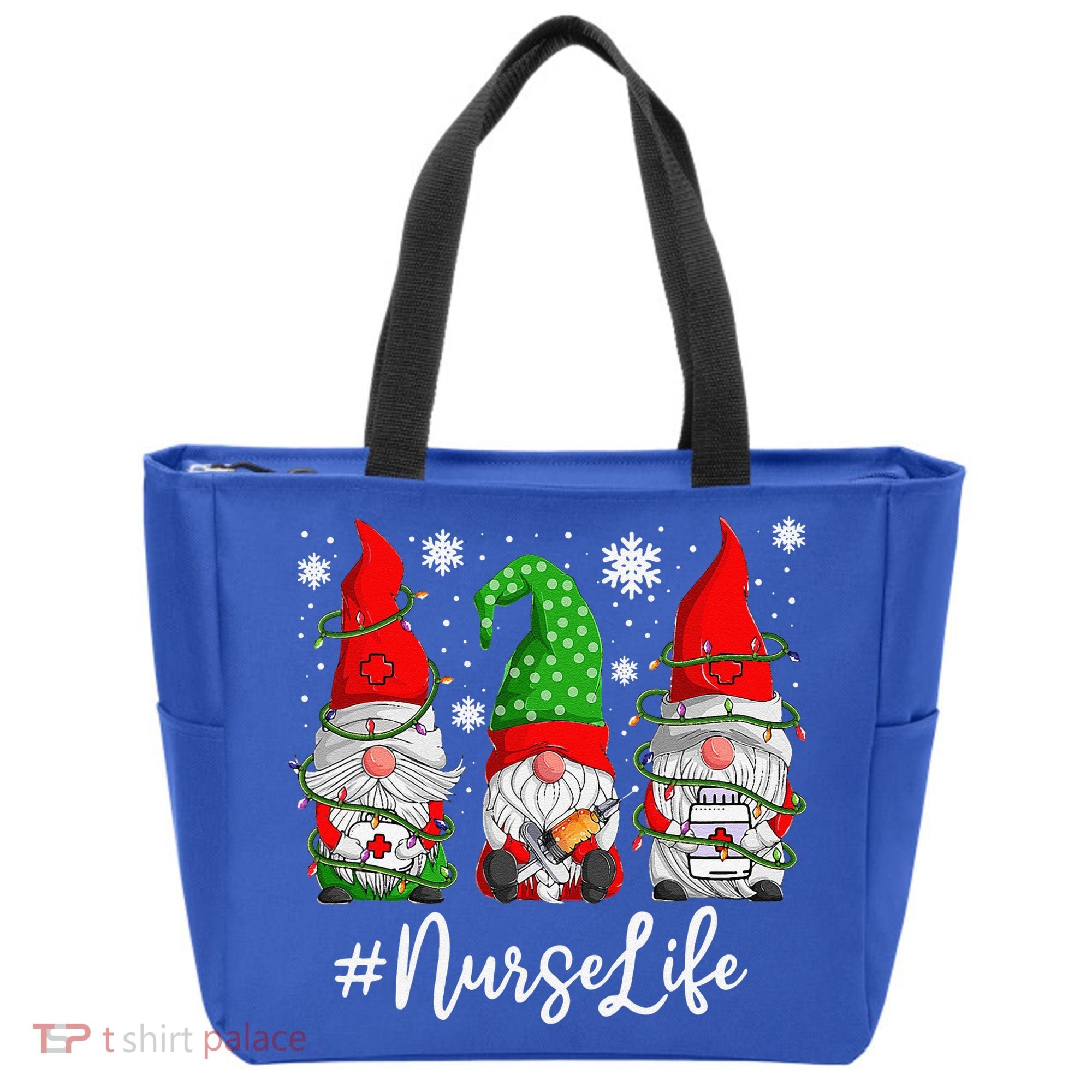 Gnomes Nurse Life Funny Christmas Holiday Funny Tote Bag