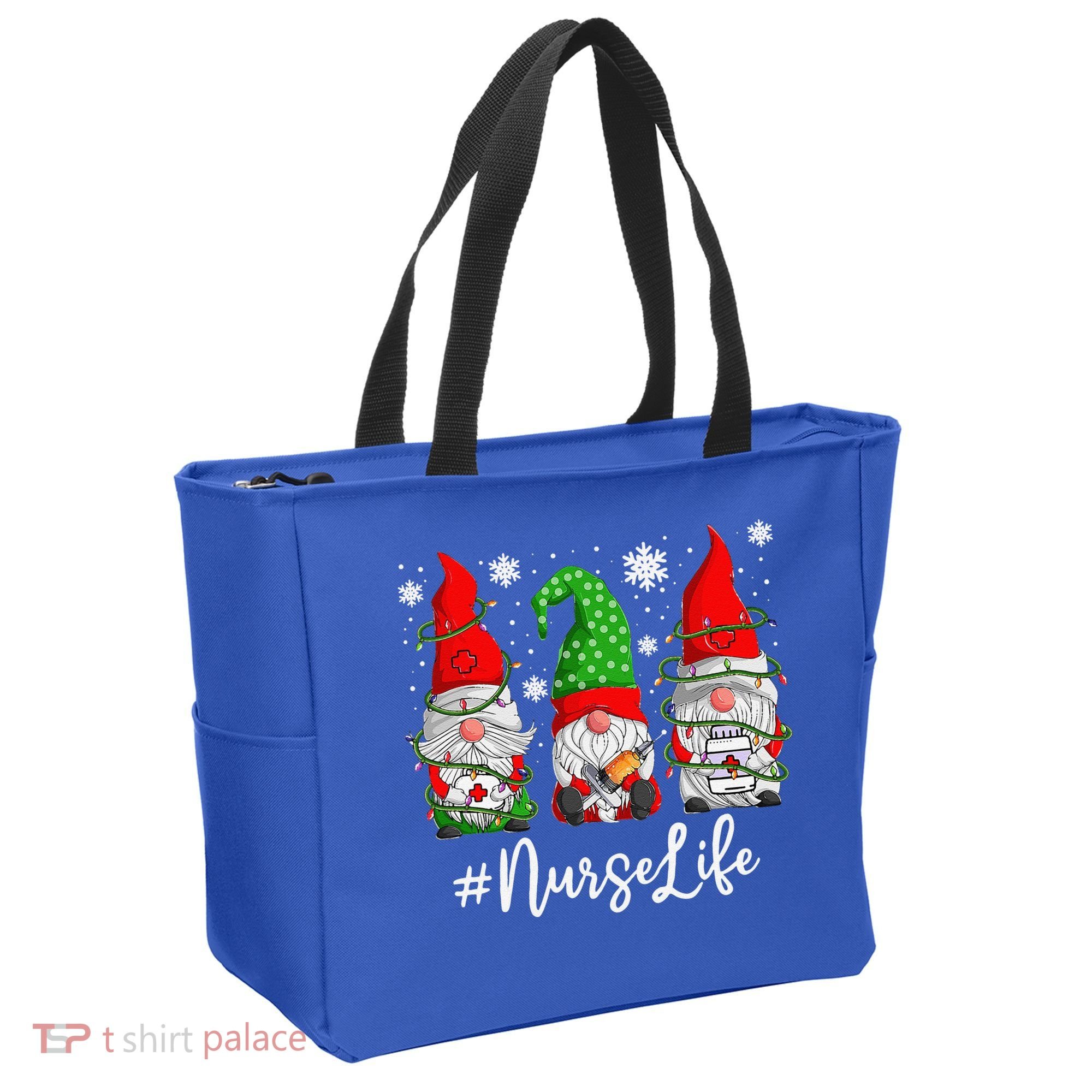 Gnomes Nurse Life Funny Christmas Holiday Funny Tote Bag