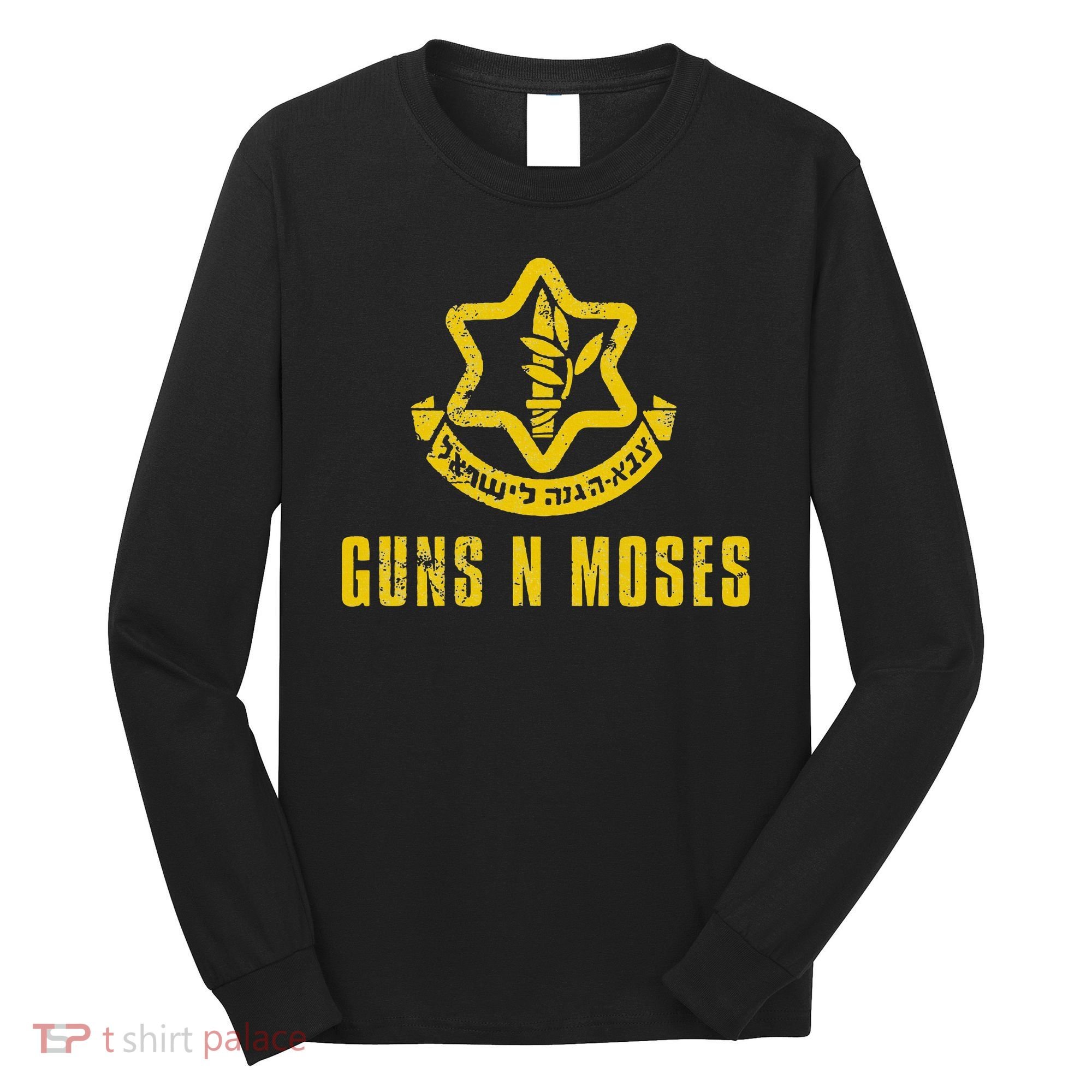 Guns N Moses Israel Defense Forces IDF Tzahal Krav Maga Long Sleeve Shirt