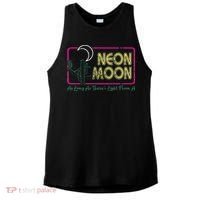 Groovy Neon Moon Lyrics Music 70s Retro Cactus Ladies PosiCharge Tri-Blend Wicking Tank thumb 0