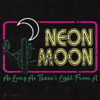 Groovy Neon Moon Lyrics Music 70s Retro Cactus Ladies PosiCharge Tri-Blend Wicking Tank thumb 2