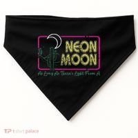 Groovy Neon Moon Lyrics Music 70s Retro Cactus USA-Made Doggie Bandana thumb 0