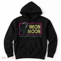 Groovy Neon Moon Lyrics Music 70s Retro Cactus Hoodie thumb 0