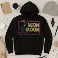 Groovy Neon Moon Lyrics Music 70s Retro Cactus Hoodie thumb 3