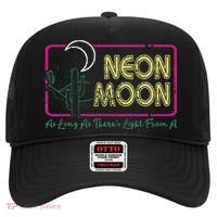Groovy Neon Moon Lyrics Music 70s Retro Cactus Hat thumb 0
