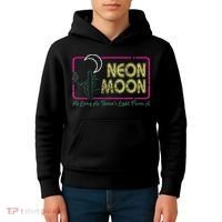 Groovy Neon Moon Lyrics Music 70s Retro Cactus Kids Hoodie thumb 4