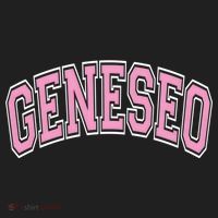 Geneseo Ny New York Varsity Style Pink Text Meaningful Gift Hat thumb 2