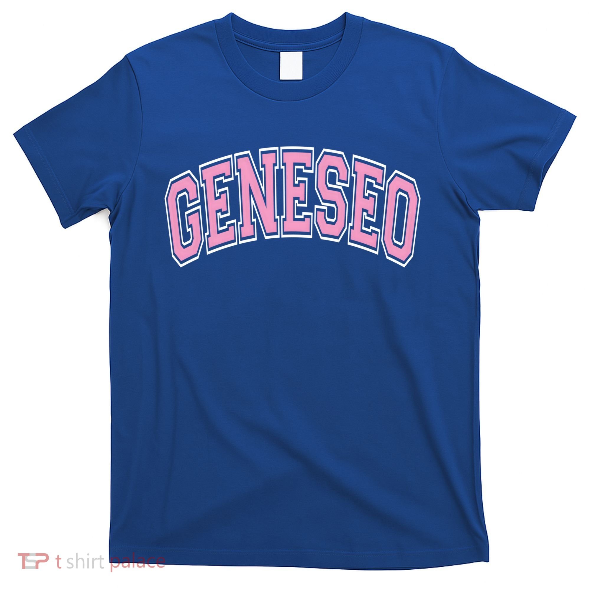 Geneseo Ny New York Varsity Style Pink Text Meaningful Gift T-Shirt