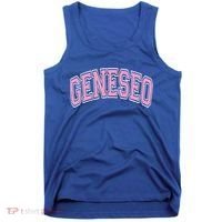 Geneseo Ny New York Varsity Style Pink Text Meaningful Gift Tank Top thumb 0