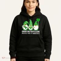 Gnome One Fights Alone Mental Health Awareness Hoodie thumb 5