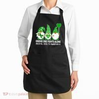 Gnome One Fights Alone Mental Health Awareness Apron thumb 2
