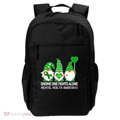 Gnome One Fights Alone Mental Health Awareness Backpack