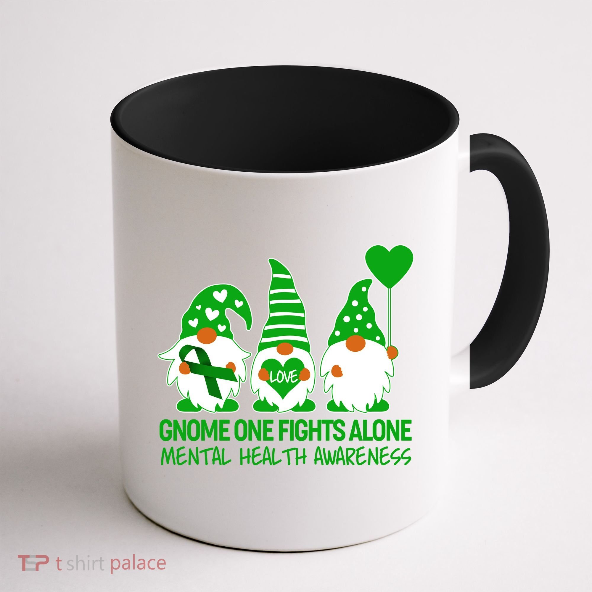 Gnome One Fights Alone Mental Health Awareness Coffee Mug