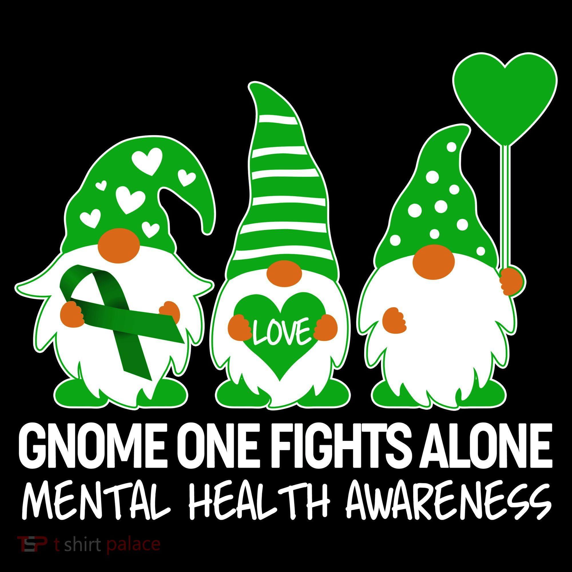 Gnome One Fights Alone Mental Health Awareness Mousepad