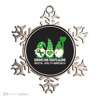 Gnome One Fights Alone Mental Health Awareness Ornament