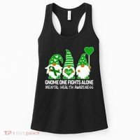 Gnome One Fights Alone Mental Health Awareness Women's Tank Top thumb 0