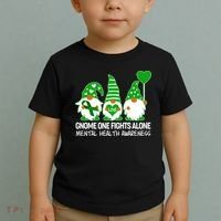 Gnome One Fights Alone Mental Health Awareness Toddler T-Shirt thumb 2