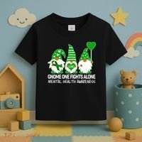 Gnome One Fights Alone Mental Health Awareness Toddler T-Shirt thumb 3