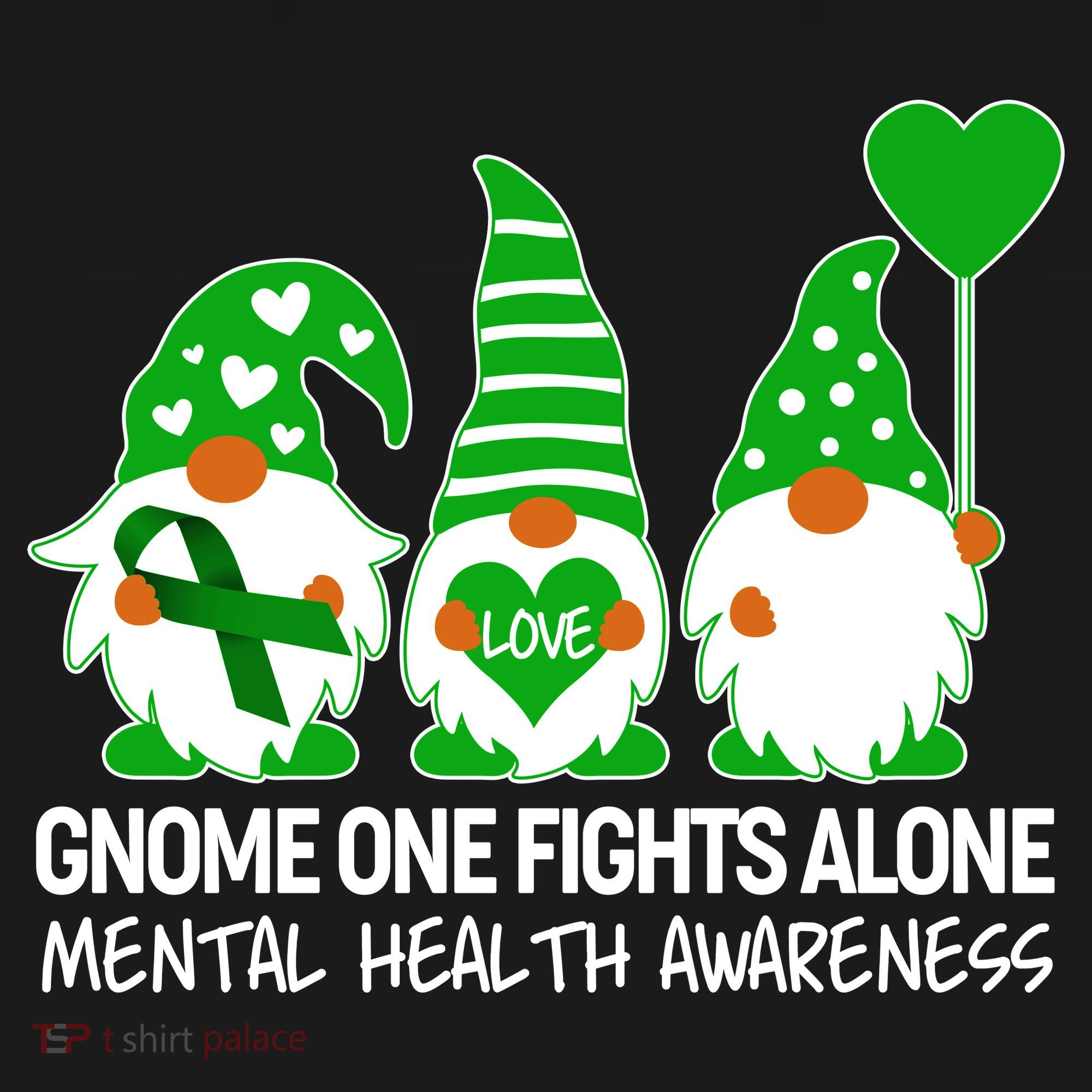 Gnome One Fights Alone Mental Health Awareness Tote Bag
