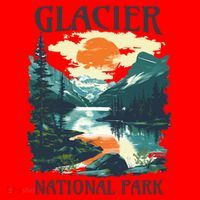Glacier National Park Santa Hat thumb 1