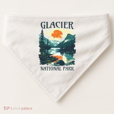 Glacier National Park USA-Made Doggie Bandana