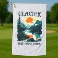 Glacier National Park Golf Towel thumb 1
