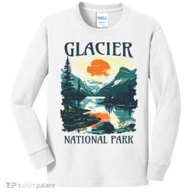 Glacier National Park Kids Long Sleeve Shirt