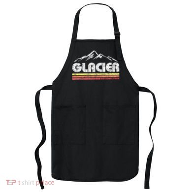 Glacier National Park Retro Mountain Souvenir Apron