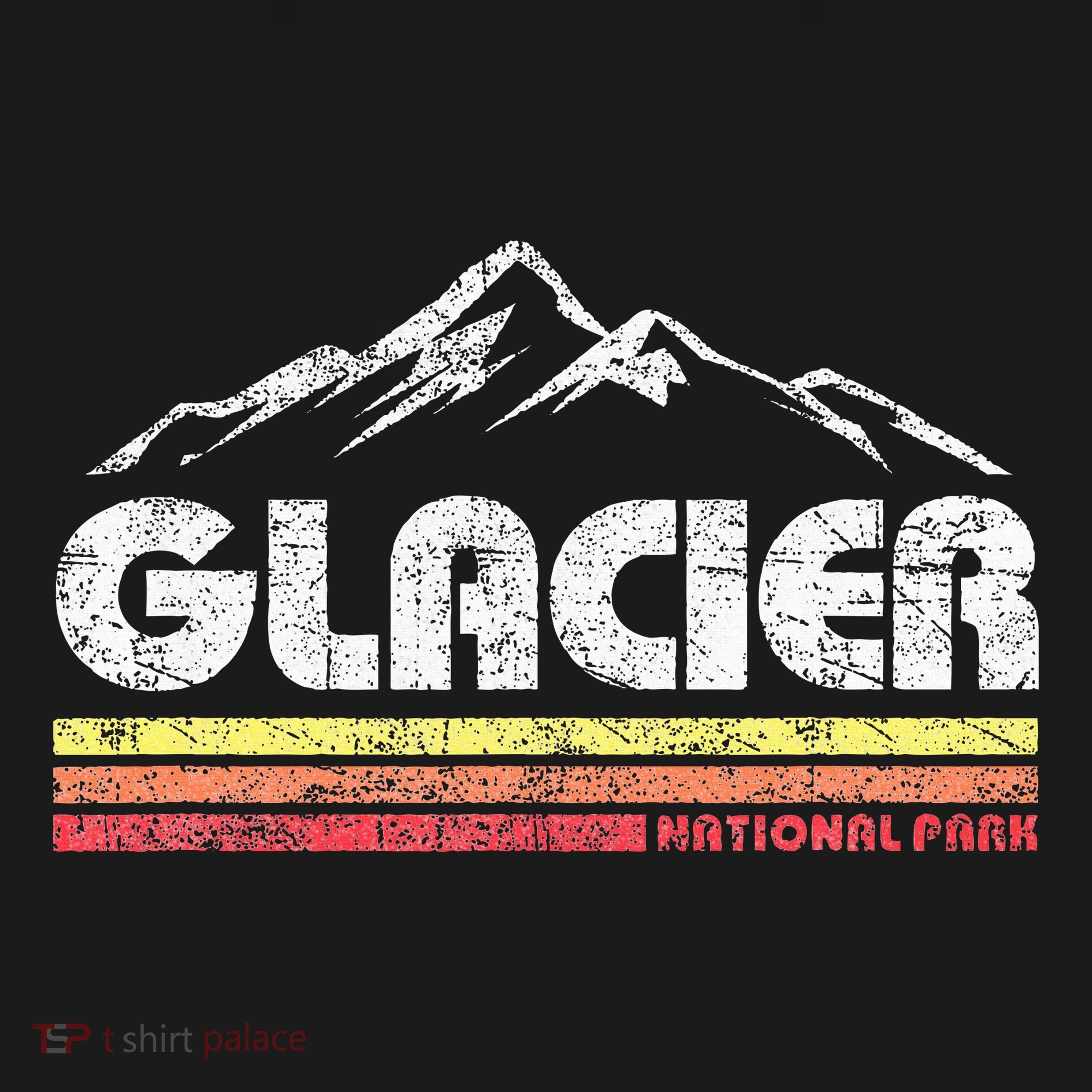 Glacier National Park Retro Mountain Souvenir Apron