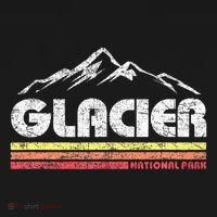 Glacier National Park Retro Mountain Souvenir Coaster thumb 2