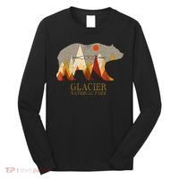 Glacier National Park Grizzly Bear Montana Long Sleeve Shirt thumb 0