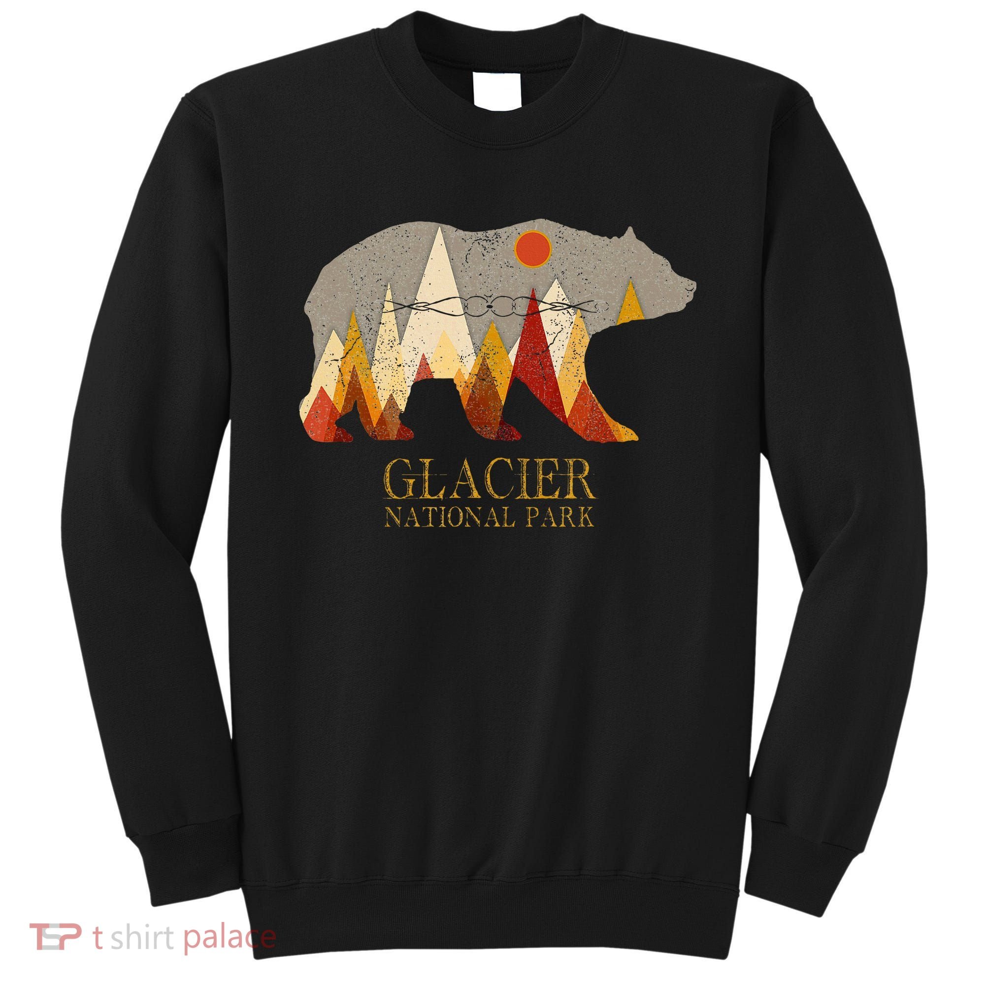 Glacier National Park Grizzly Bear Montana Sweatshirt