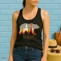 Glacier National Park Grizzly Bear Montana Women's Tank Top thumb 2