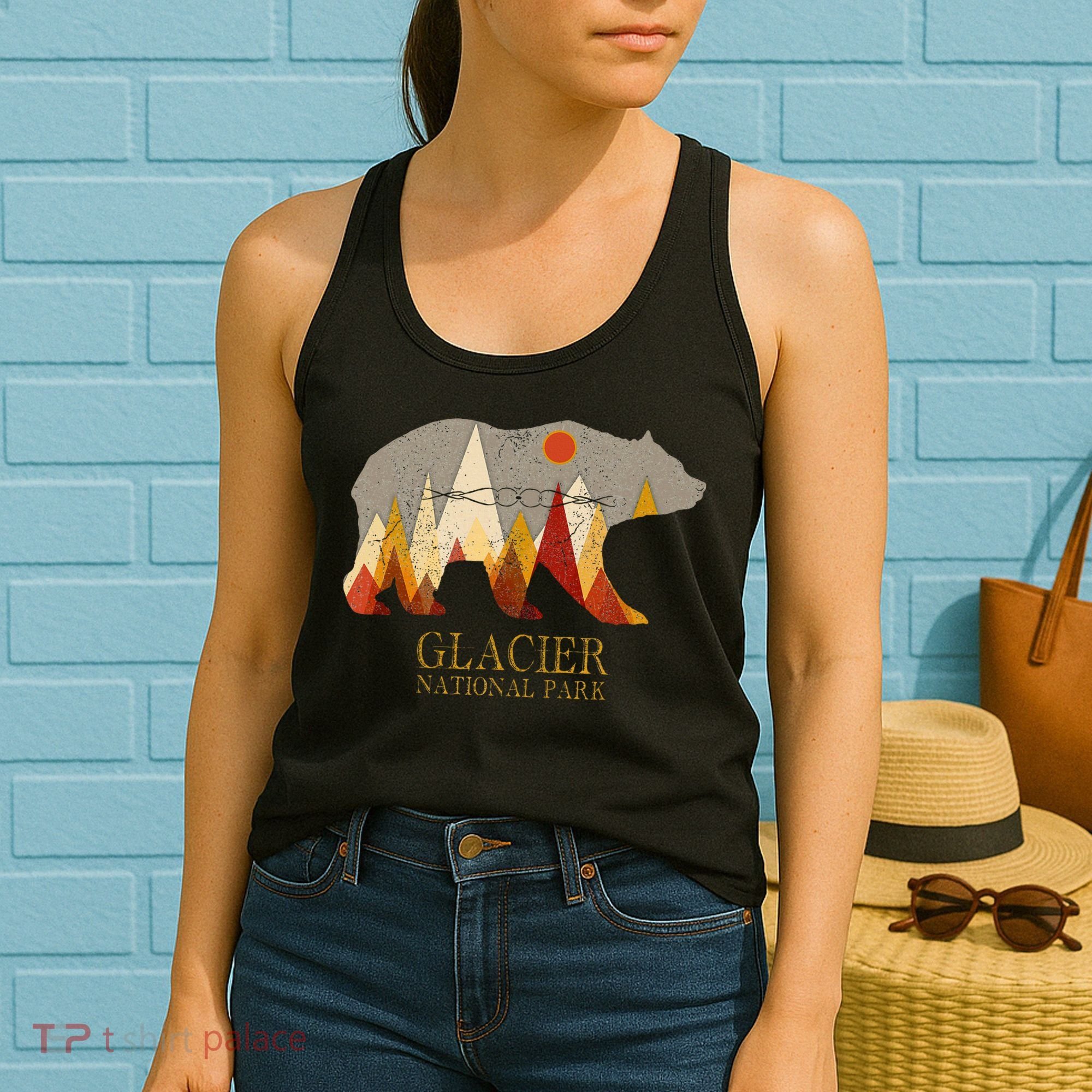 Glacier National Park Grizzly Bear Montana Women's Tank Top