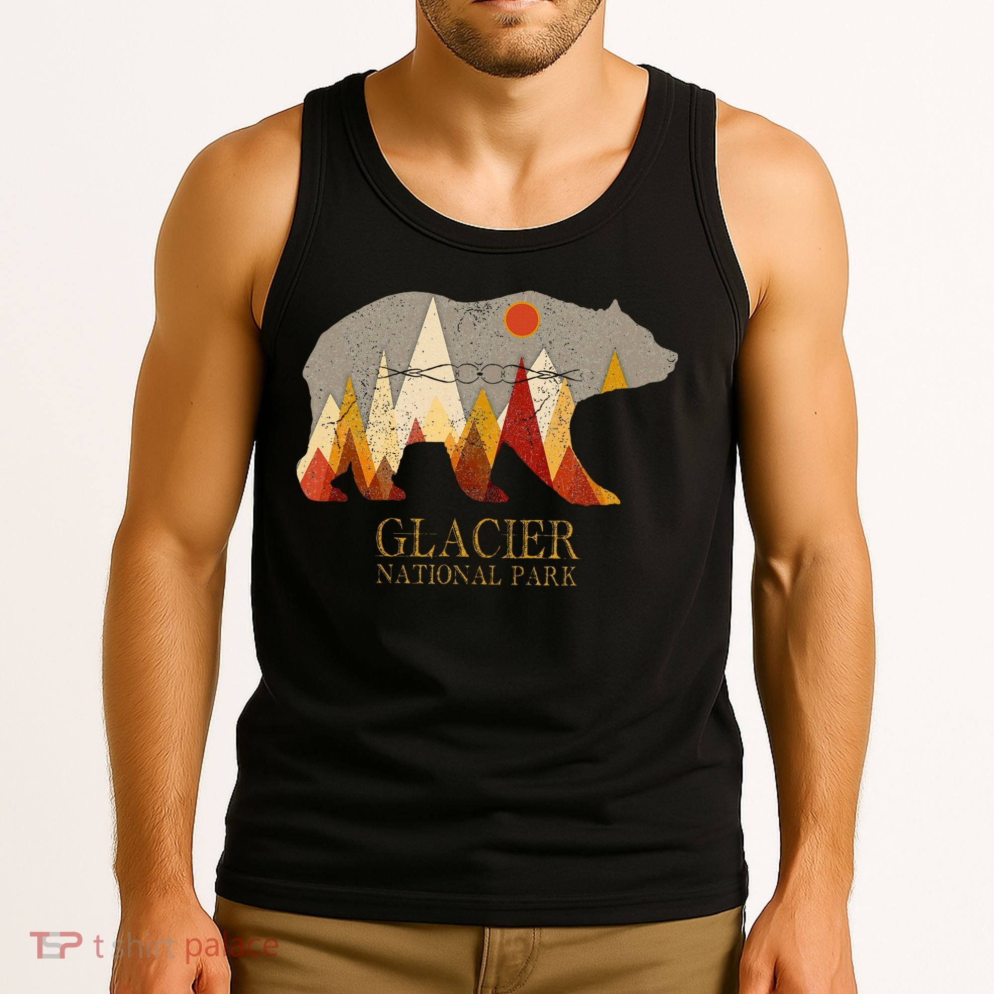 Glacier National Park Grizzly Bear Montana Tank Top