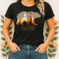 Glacier National Park Grizzly Bear Montana Women's T-Shirt thumb 2