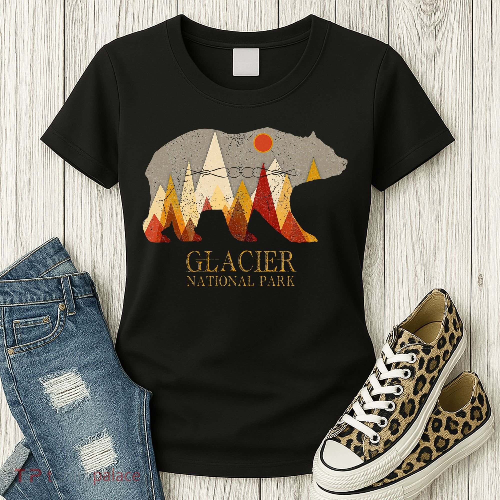 Glacier National Park Grizzly Bear Montana Women's T-Shirt