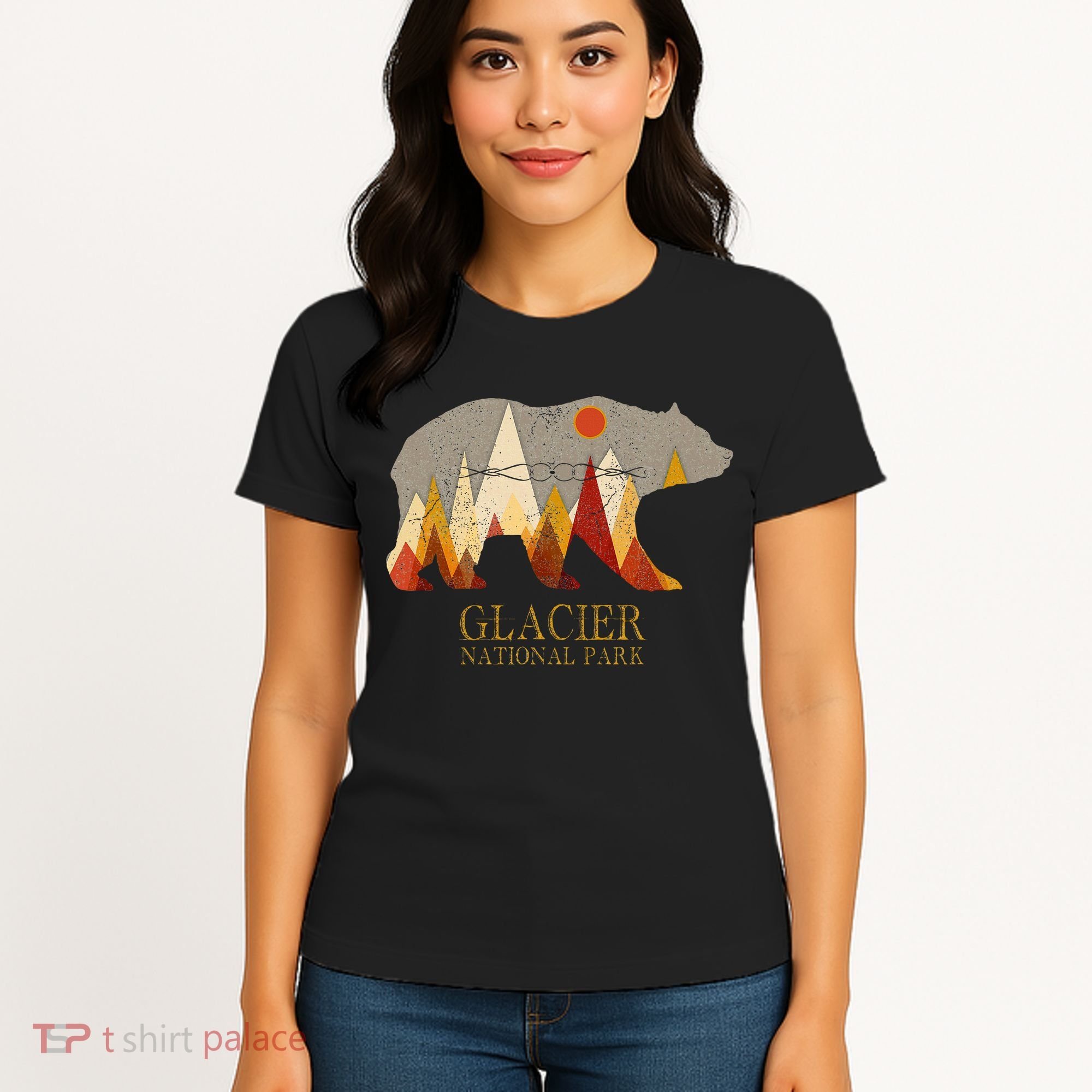 Glacier National Park Grizzly Bear Montana Women's T-Shirt
