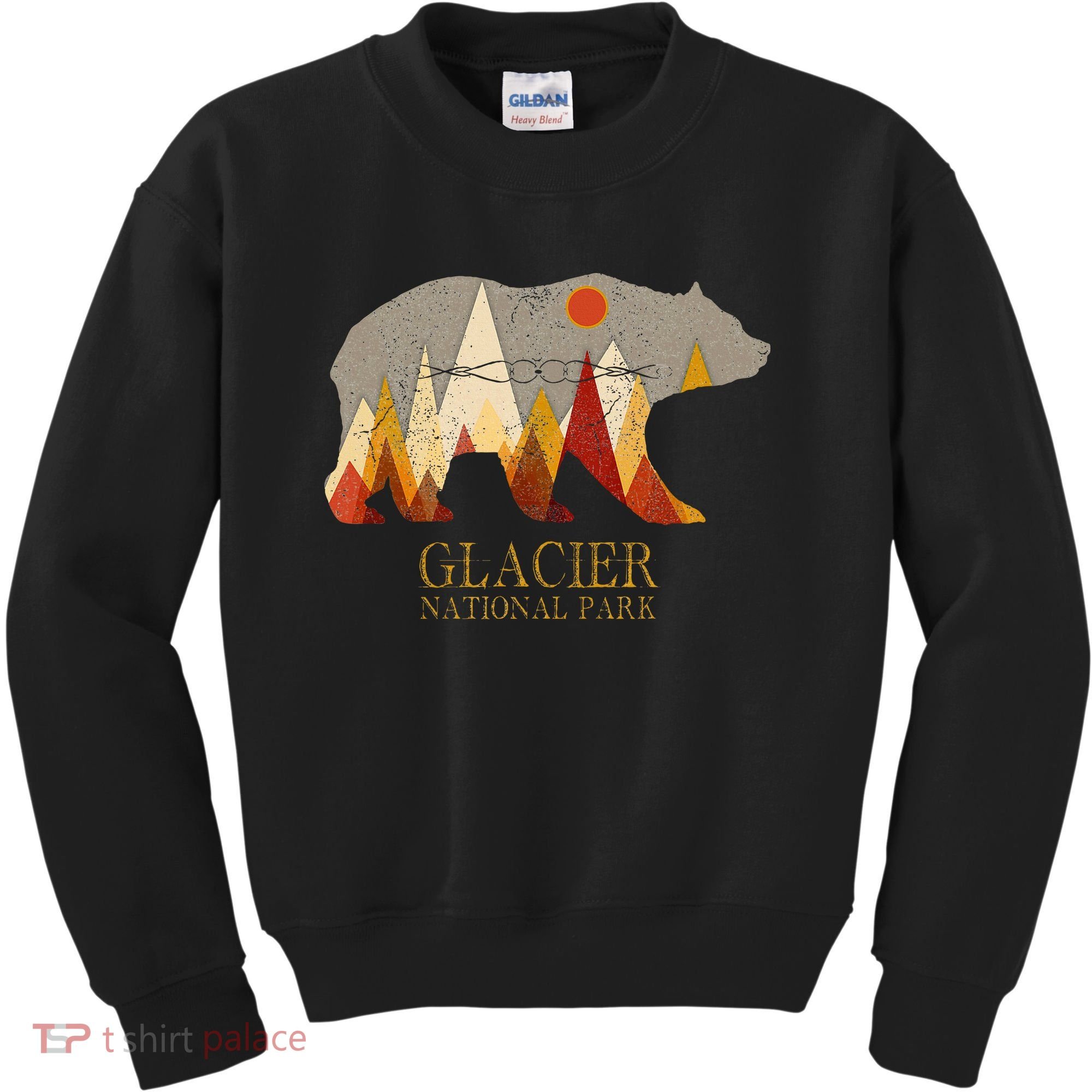 Glacier National Park Grizzly Bear Montana Kids Sweatshirt