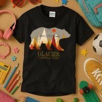 Glacier National Park Grizzly Bear Montana Kids T-Shirt thumb 3