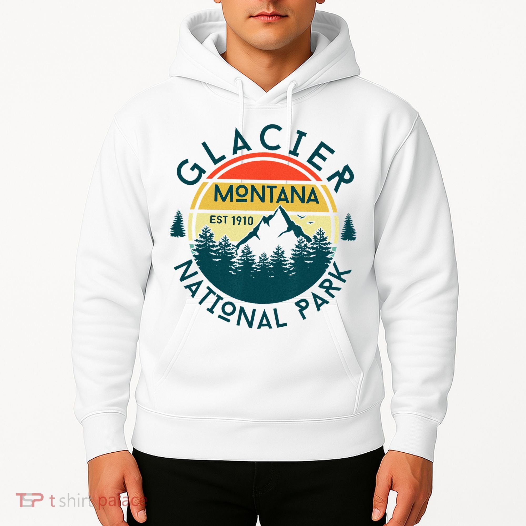 Glacier National Park Montana Hiking Nature Outdoors Hoodie