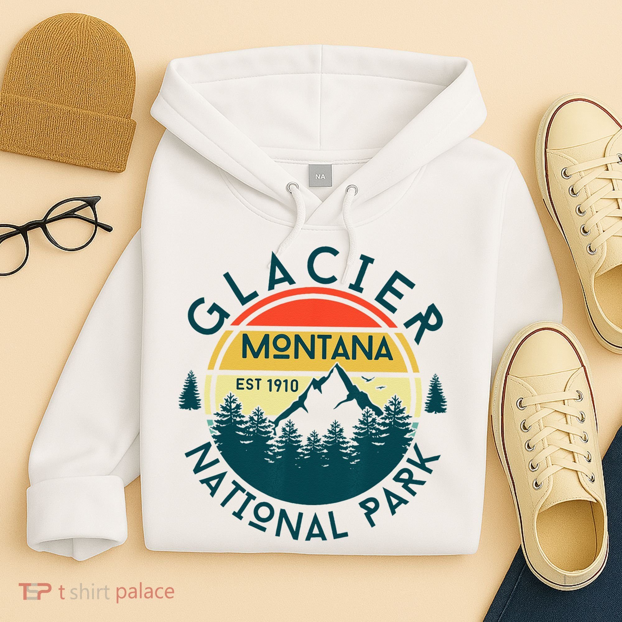 Glacier National Park Montana Hiking Nature Outdoors Hoodie
