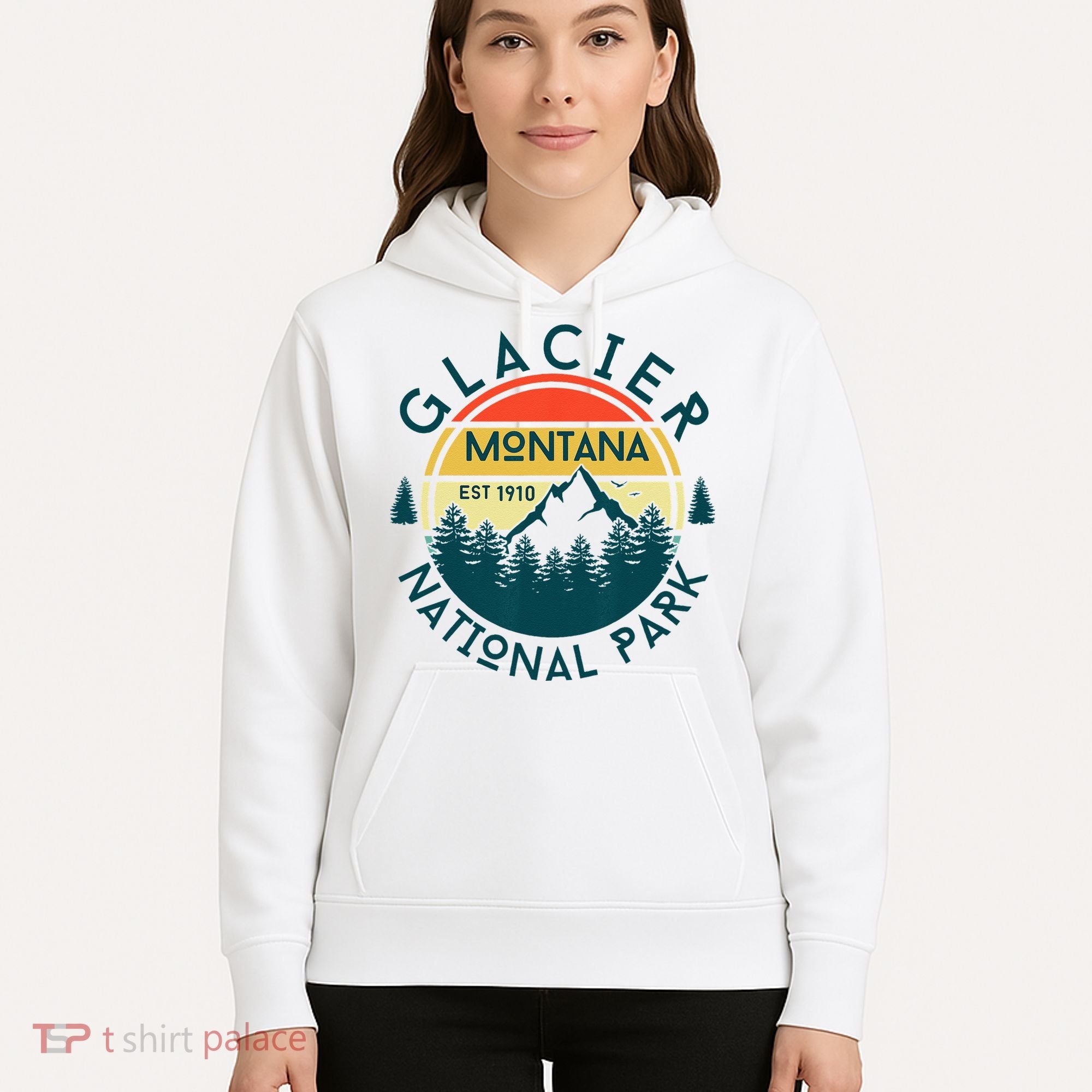 Glacier National Park Montana Hiking Nature Outdoors Hoodie